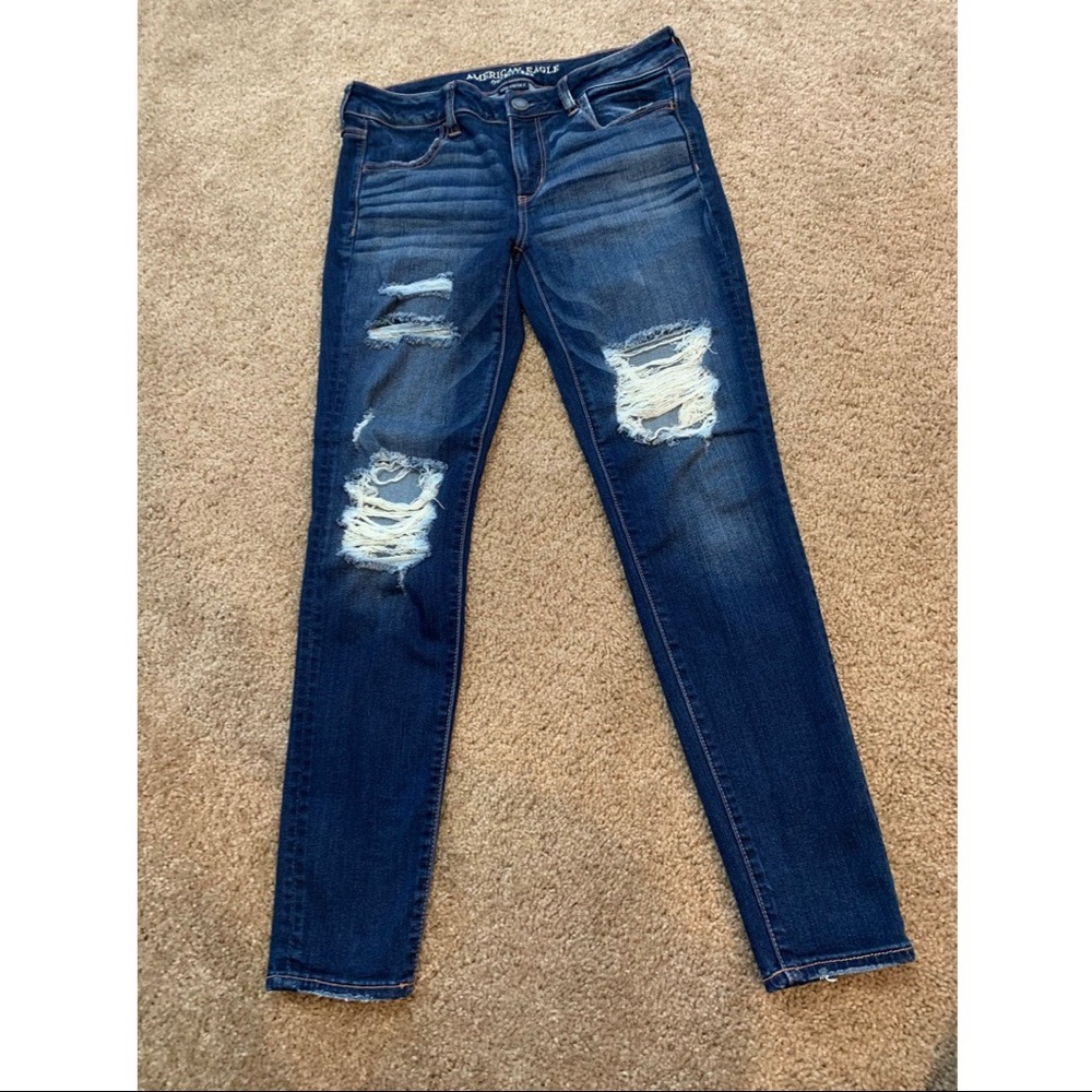 American Eagle ripped jeans.